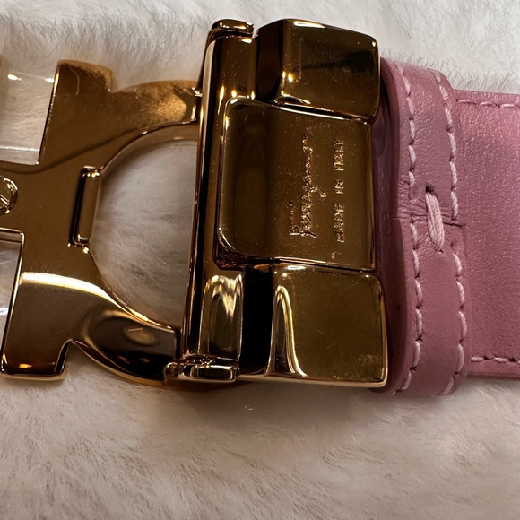 Salvatore Ferragamo Pink and Gold Designer Belt-100% authentic-brand new - Picture 7 of 12
